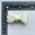 Fiocco in tulle DIY a tre strati con paillettes per accessori capelli da 85mm - Stile Triplo Strato Paillettes Rosa Giallo Blu (3)