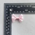 Lazos de satén rosa con puntos plateados para accesorios de pelo y decoración DIY - Satén Rosa Con Brillantes (3)