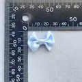 25mm light blue satin ribbon bow for DIY crafts and hair accessories on white background - Light Blue (1)