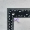 Mini fiocco a quadretti viola da 1,5 cm per accessori capelli DIY e vestiti per bambole - Viola