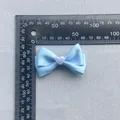 Fiocco in nastro di raso blu con cuore, misurato 45x30mm per decorazioni fai-da-te - Azzurro