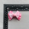 Pink double-layer mesh bow accessory with sequins for DIY crafts and hair clips - Pink Satin Ribbon With Pink Glitter Mesh Style(4)