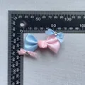 Handmade pink and blue ribbon bows with rhinestones for DIY hair clips and pet accessories - Pink Light Blue Mix (3)