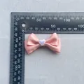 Fiocco in nastro grosgrain rosa con perla a cuore bianco, accessorio fai-da-te da 45mm per capelli - Rosa