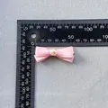 Roze dubbellaagse satijnen strik met parel voor DIY parfumflesjes en sieradendecoratie - Roze