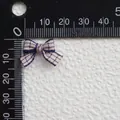 Mini lazo de cuadros rosa y azul para ropa de muñecas y accesorios para el cabello - Blue Pink Plaid