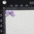 Mini lazo de cuadros morados hecho a mano para manualidades y ropa de muñecas de 20mm - Cuadros Violetas y Blancos