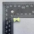 Mini lazo doble de satén verde claro para manualidades, 20 mm de ancho para ropa de muñecas - Verde Pálido