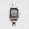 Orologio al quarzo da donna con bracciale in metallo argento e quadrante con cristalli - Stile Quadrante con Strass Grigio (MEIBO)