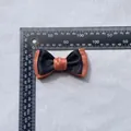 Δίχρωμος σατέν φιόγκος Morandi για αξεσουάρ DIY και τσιμπιδάκια μαλλιών - Μαύρο και Κοραλλί Ροζ (3)