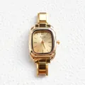 Orologio al quarzo da donna color oro con quadrante quadrato e cinturino modulare in metallo - Annie time Quadrante Oro Minimalista (5975883529661) / Oro