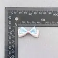 DIY double-layered blue and pink polka dot bow hair accessory measuring 4cm - Blue Pink Polka Dot Bow (19)
