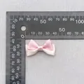 Handmade 4cm pink and cream double-layered polka dot bow with ruler measurement - Pink Beige Patchwork Bow (26)