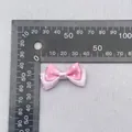 Pink double-layered polka dot ribbon bow craft accessory measuring about 35mm wide - Pink Tones Polka Dot (34)