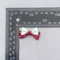 Gepunktete Schleife in Grün und Rot für DIY-Bastelarbeiten und Kinderhaarschmuck - Grün Rot Polka Dot Schleife (44)