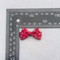 Polka dot ribbon bow in red and white colors for DIY hair accessories and clothing - Red White Polka Dot (48)