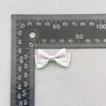 Handmade double-layered lavender and green polka dot ribbon bow for DIY crafts and decor - Purple Green Contrast Polka Dot (58)