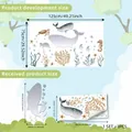 Set di 3 adesivi murali a tema marino con balene e tartarughe per cameretta bambini - Adesivo da parete a specchio vita marina (set di 3) / 30*60cm + 30*60cm * 2 fogli (Totale 3 pz)