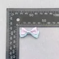 DIY 4cm double-layer lavender and light blue polka dot ribbon bow accessory - Blue Purple Patchwork Polka Dot (63)