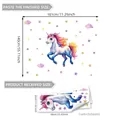 Guide des tailles des stickers muraux licorne avec dimensions réelles et finales - B19005--30*90cm*3 Pièces