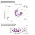 Détails des stickers muraux licorne et arc-en-ciel avec dimensions pour chambre d'enfant - B19006--30*90cm*2 Pièces