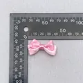 Pink double-layered polka dot ribbon bow craft accessory measuring 35mm in width - Pink Tones Patchwork (75)