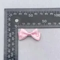 Pink double-layer satin bow with white polka dots for DIY hair accessories 40mm - Pink White Polka Dot Hair Decor (76)