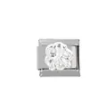 Detailed silver octopus charm link made of 304 stainless steel for modular bracelets - Silver 3D Octopus Style (00005-14)