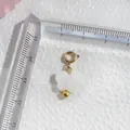 Pendentif papillon blanc avec fermoir doré pour colliers et bracelets DIY - Papillon