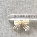 Mini lazo de encaje amarillo claro de 2cm con bordes festoneados blancos para DIY - Amarillo Claro