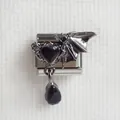 Lien de charme italien gothique avec ailes de chauve-souris et pendentif en cœur - Style Aile 3