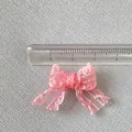 Nœud rose en gaze de 2,8 cm de large pour épingles à cheveux et décorations DIY - Rose