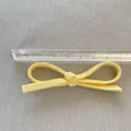 Dettaglio fiocco in tessuto giallo da 7,5 cm fatto a mano per accessori per capelli DIY - Stile Giallo Chiaro (5)