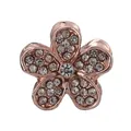 Rose gold five-petal flower charm with pave-set clear zircon stones for DIY bracelets - Five-Petal Flower Pave Zirconia Design (6)
