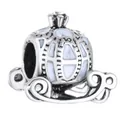 Exquisite Cinderella pumpkin carriage charm in silver finish with blue enamel for bracelets - Pumpkin Carriage(14)