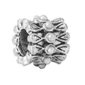 Vintage hollow cylinder metal charm bead with relief patterns for DIY bracelets - Petal Relief Cylinder Style (39)