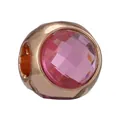 Rose gold charm bead with a faceted pink crystal centerpiece for DIY bracelets - Rose Gold Pink Stone Style (8)