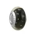 DIY charm bead in 925 sterling silver and black gradient resin with bubble decor - Black Transparent Gradient Bubble Bead (925) (48)