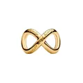 Infinity symbol charm with Family and Forever and Always engraving in golden finish - Gold