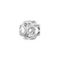 Hollow silver clover charm with heart and infinity symbol for DIY charm bracelets - Hollow Heart Infinity (2) / Silver
