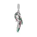 Colorful parrot charm pendant with enamel wings and sparkling crystals for DIY jewelry - Parrot Design