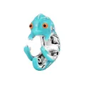 Blue enamel chameleon charm bead in silver finish for DIY jewelry and bracelets - Blue Chameleon Style(1)