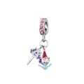 Silver charm for DIY bracelets featuring a rainbow lollipop and colorful elf pendant - Rainbow Elf (30)