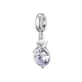 Starfish pendant with silver-tone micro-set zircon stone for DIY jewelry charm bracelets - Starfish Shape Style