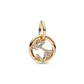 Golden hollow constellation charm with sparkling zircons and a star-cut stone for DIY jewelry - Starry Sky Style (2)