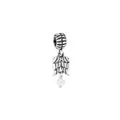 Silver angel wings charm bead with round pearl dangle for DIY jewelry making - Vintage Angel Wings Pearl Style (2)