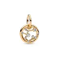 Exquisite gold constellation charm pendant with hollow design and sparkling star zircon - Constellation Style (3)