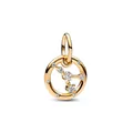 Macro shot of gold-plated constellation charm with sparkling star-shaped zirconia stones - Starry Zodiac Style (8)