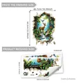 Detaillierte Größenangaben für 3D-Waldhirsch-Wandtattoo mit Durchbruch-Effekt - ATW15503--30*60cm*2PCS