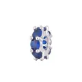18k vergoldete Rad-Perle mit dunkelblauen Zirkonia für DIY-Armbänder und Schmuck - Dunkelblau